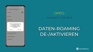 DatenRoaming deaktivieren  Oppo Android 12  ColorOS 12 [upl. by Aimo]