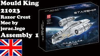 Mould King 21023  UCS Razor Crest  Assembly Part 1 [upl. by Enilasor]