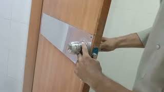 how to change door handle lockeasy way to install door handle lock 🔐 [upl. by Staci]