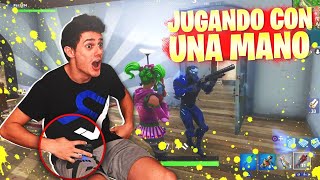 JUGANDO A FORTNITE CON 1 MANO RETO IMPOSIBLE [upl. by Dagmar]