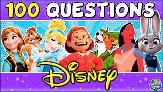 DISNEY TRIVIA QUIZ 100 DISNEY QUESTIONS  MOVIE QUIZCHALLENGETRIVIA [upl. by Thomajan]