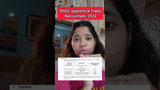 ONGC Apprentice Trade Recruitment 2024 [upl. by Olenolin203]