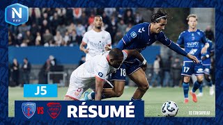 J5 I US Concarneau  Nîmes Olympique 10 le résumé I National FFF 20242025 [upl. by Eikcim]