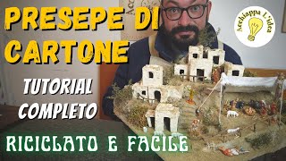 Presepe di cartone Riciclato Facile ✅ Tutorail completo fai da te [upl. by Ehcropal]