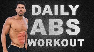 DAILY ABS WORKOUT FOR FLAT STOMACH NO EQUIPMENT NEEDED [upl. by Adnohrahs]