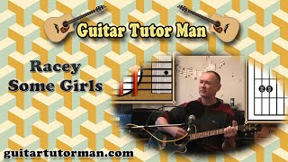 Some Girls  Racey  Acoustic Guitar Lesson [upl. by Elke]