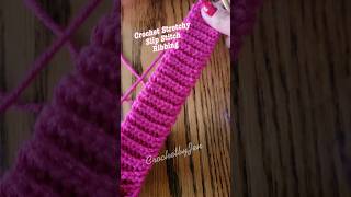 Crochet Stretchy Slip Stitch Ribbing crochet gantsilyo [upl. by Ardnuasac169]