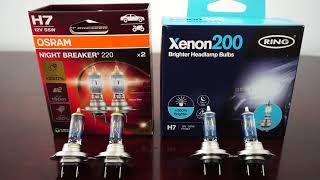 OSRAM NIGHT BREAKER 220 vs RING Xenon200 [upl. by Tram366]