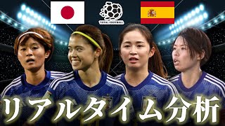 【なでしこジャパン】スペイン女子×日本女子 000キックオフ パリオリンピック リアルタイム戦術分析 [upl. by Jamesy]