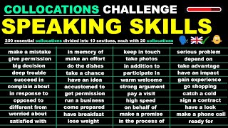 Memorise These 200 Collocations To Challenge Your English Speaking Skills [upl. by Lozar]