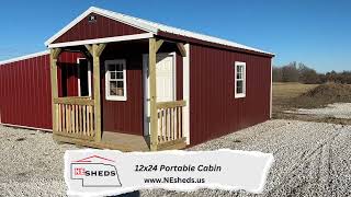 12x24 Portable Cabin Hampton NE  NE Sheds [upl. by Zsuedat276]