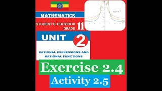 Mathematics Grade 11 Unit 2 Exercise 24 and Activity 25 Girma21​ [upl. by Juxon]