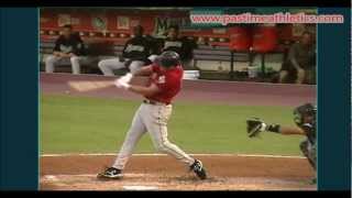 Lance Berkman Slow Motion Baseball Swing  Hitting Mechanics Instruction St Louis Cardinals [upl. by Kroo]