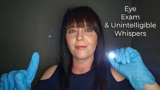 ASMR Eye Exam Roleplay amp Unintelligible Whispers for Sleep [upl. by Ahsiral]