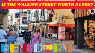 Benidorms WONDERFUL WALKING STREET 🇪🇸☀️🛍️Shops Bars Hotels  Lets Take A Look 👀 🥘🍺🏨 benidorm [upl. by Piscatelli]