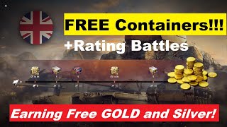 NEW British Quest  Fighting for Free Tank Containers Free Gold amp Silver  Live Stream WoT Blitz [upl. by Egwin]