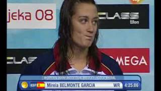 Ceremonia medallas 400m estilos femenino Campeonato europa Rijeka Croacia [upl. by Pomona]