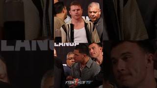 Canelo TAUNTS Edgar Berlanga after heated verbal exchange [upl. by Assirek]