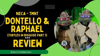 NECA TMNT Toon Line  Donatello amp Raphael Turtles in Disguise Part 1  REVIEW [upl. by Ecadnac]