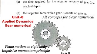 Unit8Type7Impulsive momentum principleApplied dynamics numericalPlane motion of rigid body [upl. by Leiba]