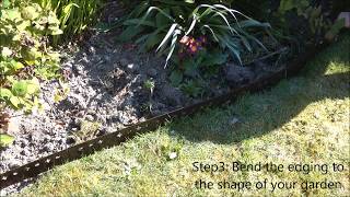 Garden border edging installation video [upl. by Nnylidnarb]