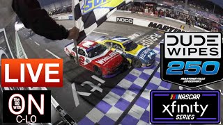 🔴Dude Wipes 250 Martinsville Speedway Live Nascar Xfinity Series Live Race Audio amp Leaderboard [upl. by Munniks]