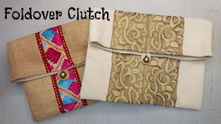 Foldover Clutch Easy Foldover Pouch Tutorial [upl. by Adnarom]