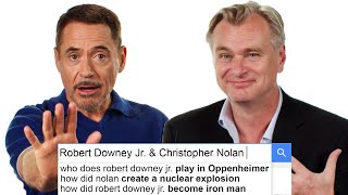 Robert Downey Jr amp Christopher Nolan Answer The Webs Most Searched Questions  WIRED [upl. by Amos]