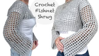 Topdown crochet Fishnet sweater quotRixtquot jumper [upl. by Groh]