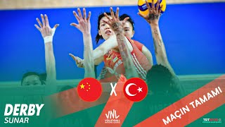 Maçın Tamamı  Türkiye  Çin quot2024 Kadınlar VNL Hong Kong Etabı 3 Maçquot X Derby [upl. by Ised744]