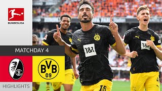 BVB Show Mentality  SC Freiburg  Borussia Dortmund 24  Highlights  MD 4 – Bundesliga 202324 [upl. by Pinkham]