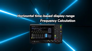 The horizontal time base display range and frequency calculation of oscilloscope [upl. by Giusto]