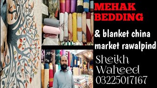 CHINA BEDDING market ✔️💯4 Peace Beddings set cotton amp blanket China market Rawalpindi [upl. by Wordoow335]