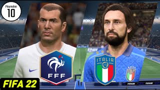 Italy vs France  World Cup 2006 Final  Legend  FIFA 22 [upl. by Ecadnarb]