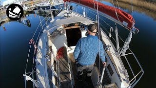 Singlehanded docking in sailboat  in and out of the slip [upl. by Suzanna]