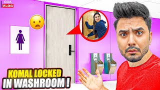 Komal locked in washroom for 5 hours😰halat kharab ho gyi [upl. by Huesman]