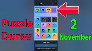 Puzzle Durov 2 November Major Puzzle Solved Today  Major Daily Combo Card 2 November Major [upl. by Arondell]