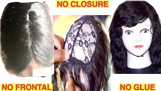 FULL SEW IN NO CLOSURE NO FRONTAL WIG  NEAT CLOSURE METHOD For Bangs  Fringe Hairstyles [upl. by Baudelaire]