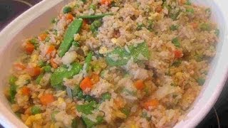 Asian Stir Fry Vegetable Fried Rice  Chinese Fried Rice Recipe [upl. by Eivi]