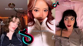 Doe eyes vs siren eyes  Cute Tiktok Compilation [upl. by Ellehcram]