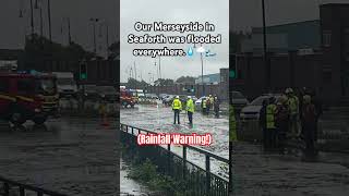 Our Merseyside in Seaforth was flooded everywhere💧🌧️🌊 rainfall uk merseyside [upl. by Anitnemelc857]