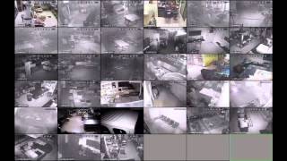 Witson CMS CCTV live 6 remote sites 33 cameras total  Night Mode [upl. by Nonohcle]