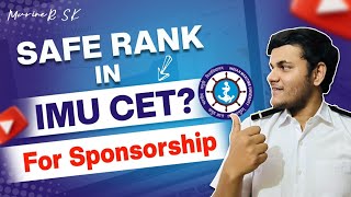 What is a safe rank in IMU CET  DNS SPONSORSHIP 2024  IMU CET 2024  MarineR Sk [upl. by Rebekkah]