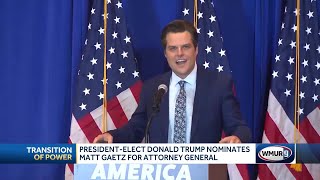 Presidentelect Donald Trump nominates Matt Gaetz for Attorney General [upl. by Oluap]