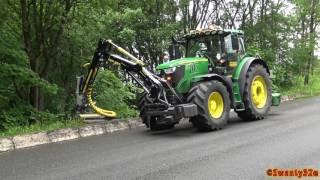 4K John Deere 6175R With Slagkraft SH150 Brushcutter [upl. by Archy]