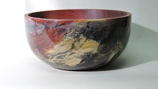 Wood Tuning Cedar bowl with hydro dip paint design [upl. by Ahsiel79]