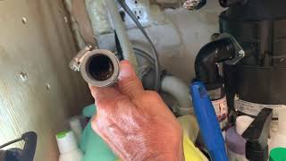 How to unclog a dishwasher drain hose to garbage disposal [upl. by Hadeehuat]