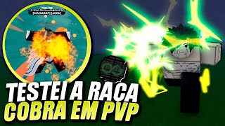 TESTEI A NOVA RAÇA COBRA EM PVP NO SHINDO LIFE [upl. by Seigel35]