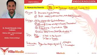 Hiperprolactinemia  Endocrinología  Villamedic Clínicas 2021 [upl. by Marchall]