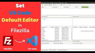 Set VS Code as default editor if FileZilla  VScode editor in FileZilla  Technicalfactforyou [upl. by Pulchia]